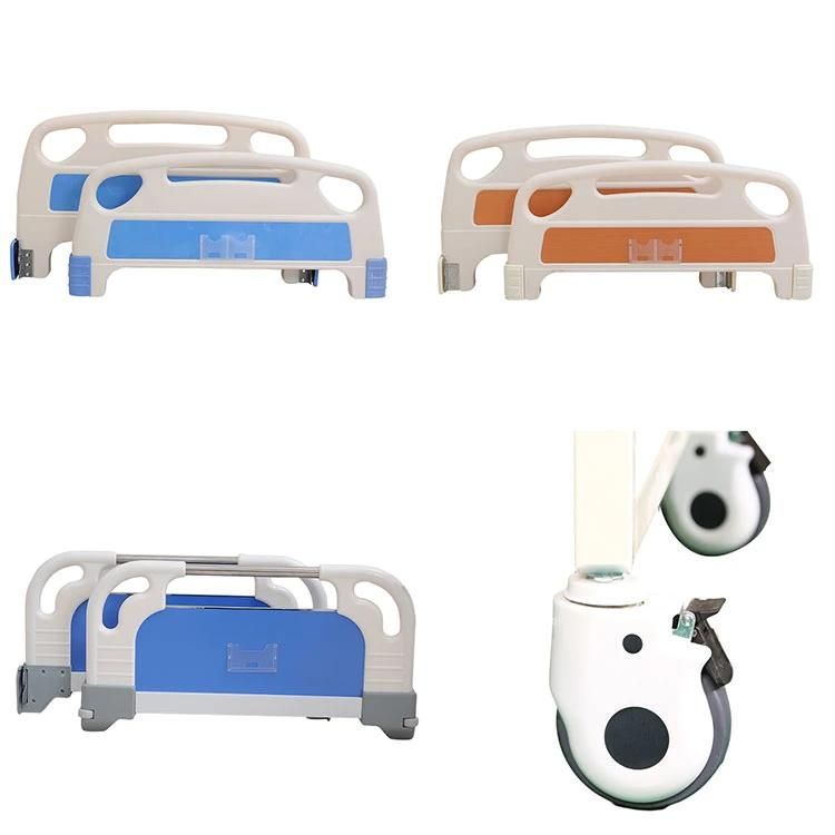 Advanced High Quality Two Functions Medical Use ABS Head and Foot Board 2 Crank Manual Basic Hospital Bed