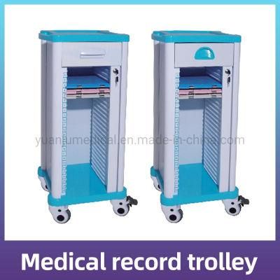 ABS Hospital Medical Patient File Records Trolley Cart with Drawers