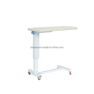 Adjustable Height Gas Spring Over Bed Bedside Table for Dining