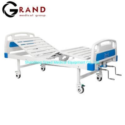Manufacturer Hospital Equipment ABS High Quality 2 Crank 2 Functions Manual ICU Nursing Hospital Patient Beds