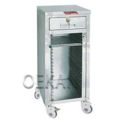 Hospital Patient Record Trolley Medical File Storage Trolley with Drawer