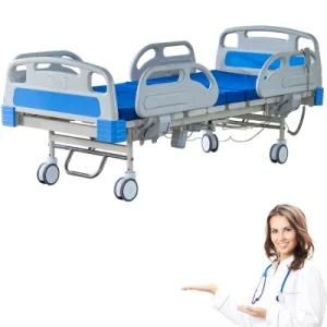 Easy Operated Two Cranks Electric Hospital Bed with Central-Lock System