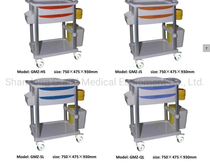 ABS Emergency Drugs Trolley Medical Trolley Manufactures Hot Sales