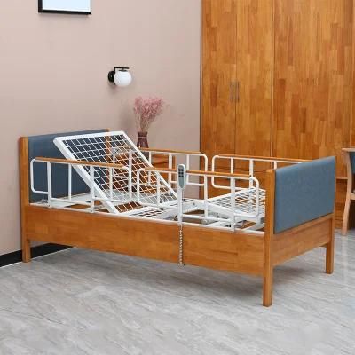 Electric Homecare Household Style Solid Wood Electric Nursing Bed Home Care Bed