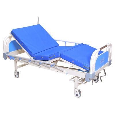 Low Price Medical 2 Cranks Manual Hospital Bed