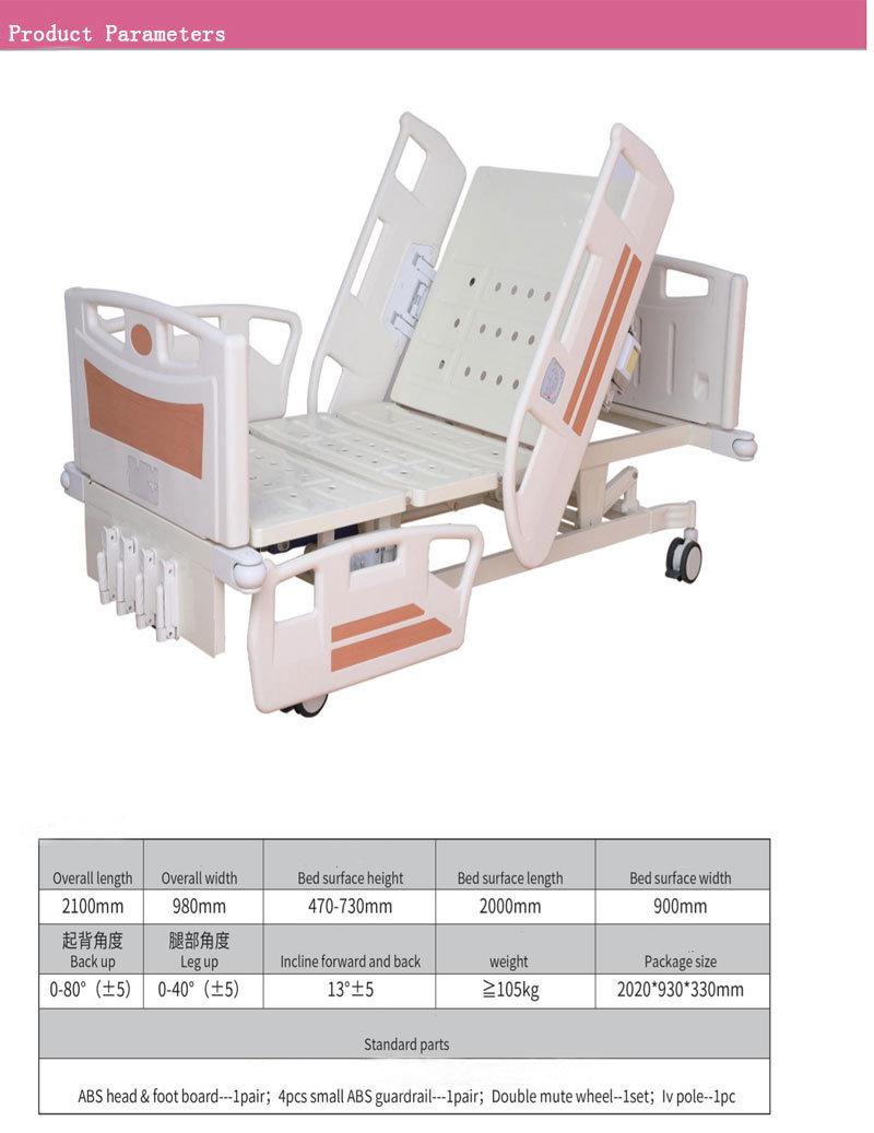 High Quality Manual Hospital Bed/Patient Bed/Sick Bed/Medical Bed/ ICU Bed with ABS Side Rail