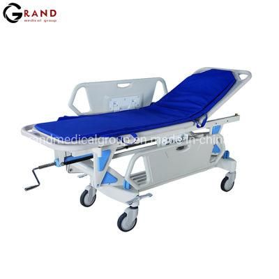 China Made Competitive Price Hydraulic ABS Hospital Patient Transfer Adjustable Stretcher Bed Hospital Use for Emergency Room