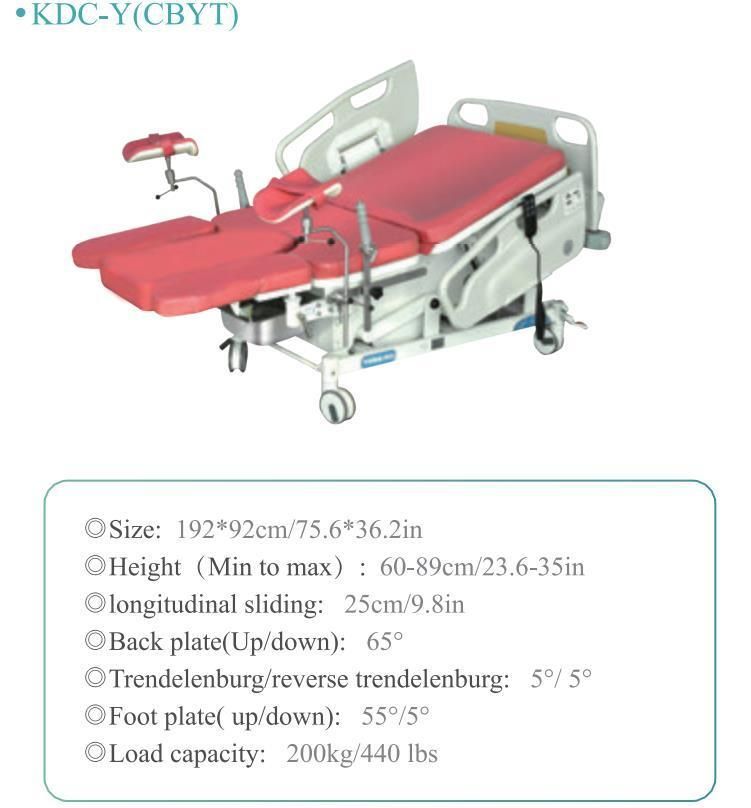 Multifunction Adjustable Stainless Steel Medical Obstetric Bed Electric Gynecology Operation Delivery Table Manufacturers