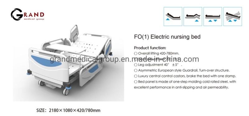 Cheap Prices ABS Hospital Patient Bed Plastic Side Rail ICU Clinic Multi-Function Medical Equipment Medical Electric Bed