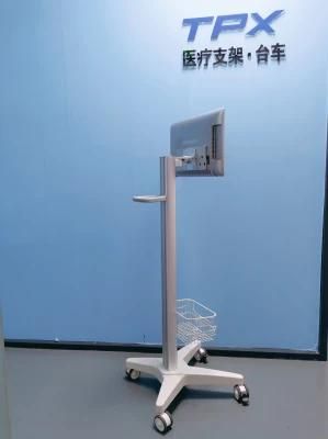 Simple and Light Weight Hospital Rolling Trolley for Monitor and Laptop