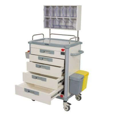 Best Price Good Quality Mountain Medical Equipment Anesthesia Trolley Cart with 5 Drawers