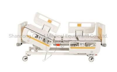 Multifunctional ABS Material Hospital Furniture Electric Supported X-ray and CPR Nursing Bed with Four Wheels