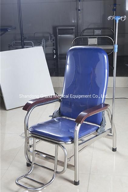 Hospital Furniture Medical Instrument Stainless Steel Infusion Chair Transfusion Chair