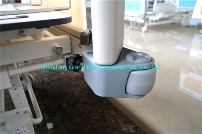 Manufacturer Mobile Multi-Functional Adjusted Electric Five Function Nursing Patient Bed ICU Nursing Bed with Side Rails