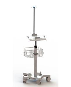 Height-Adjustable Ventilator Trolley and Patient Monitor Cart