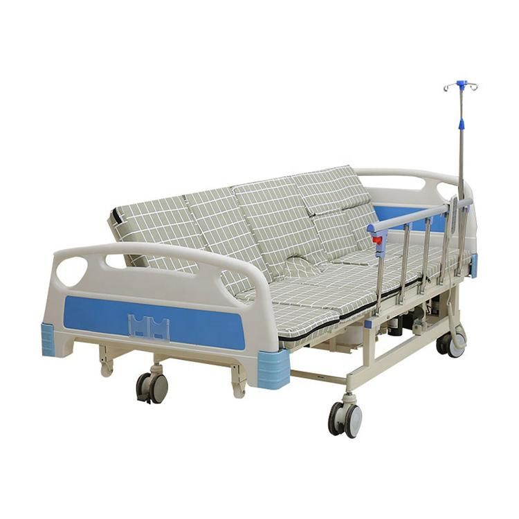 Multifunctional Electric or Manual Ederly Nursing Hospital Bed with Commode