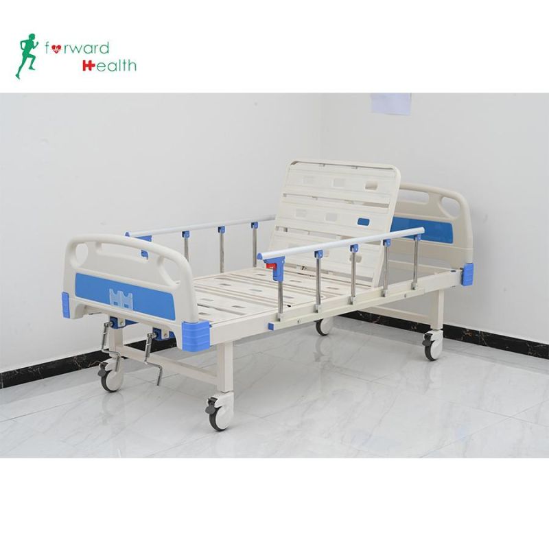Hospital Furniture Manual Two Functions Medical Hospital Nursing ICU Bed 2 Cranks Hospital Bed with Toilet Seat