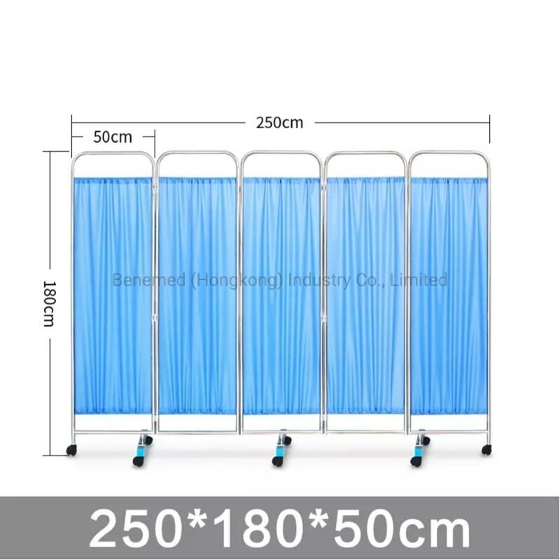 Multifunction Stainless Steel Folding Curtain Patient Ward Screen for Hospital