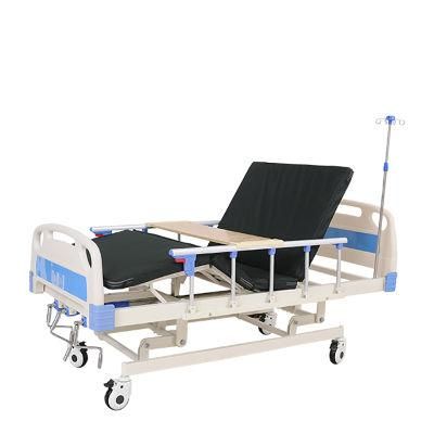 China Manufacturer Economic 3 Crank Three Function Manual Medical Equipment Hospital Patient Bed