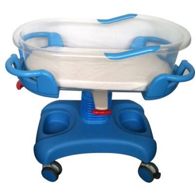 Medical Equipment Luxurious ABS Plastic Height Adjustable Hospital Baby Cot