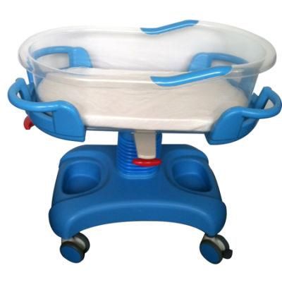 Medical Equipment Luxurious ABS Plastic Height Adjustable Hospital Baby Cot