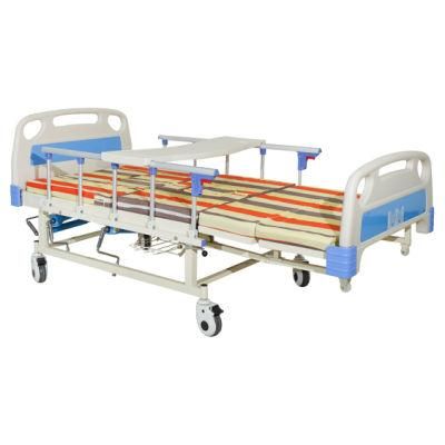 Medical Five-Function with Mattress and Commode Bucket Manual Hospital Bed