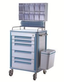 Manufacturer Cheap Hospital Mobile Working Emergency Trolley