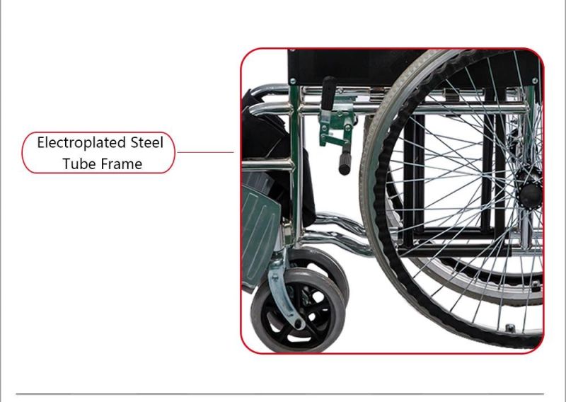 Hot Sale Portable Commode Manual Wheelchair for Disabled Ds-24dz
