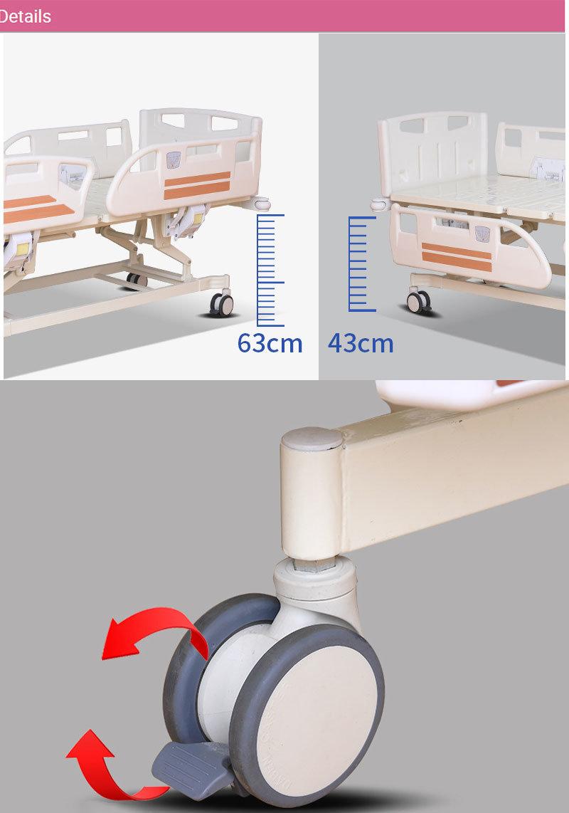 Remote Control Electric Nursing Bed Multi-Functional Back-Lifting and Leg-Raising Convalescent Bed Folding Guardrail Hospital Bed