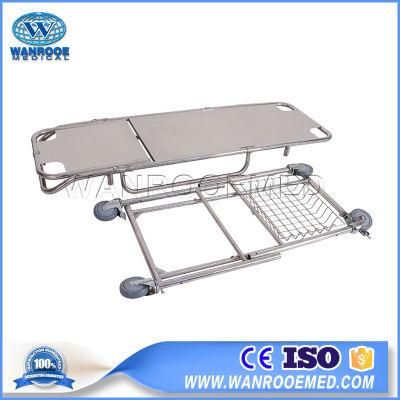 Ea-4D Hospital Patient Trolley Medical Stainless Steel Folding Emergency Stretcher Bed