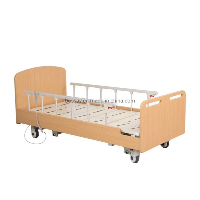 Hospital Furniture Two Function Electric Nursing Homecare Wooden Medical Bed