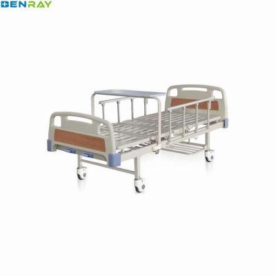 2-Crank Manual Hospital Bed 4-Rank Al-Alloy Medical Equipment Hospital Furniture Hot Sale Good Quality