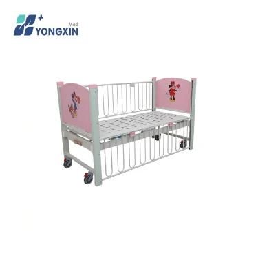 Yx-C-2A Hospital Furniture One Function Manual Epoxy Painted Steel Children Bed