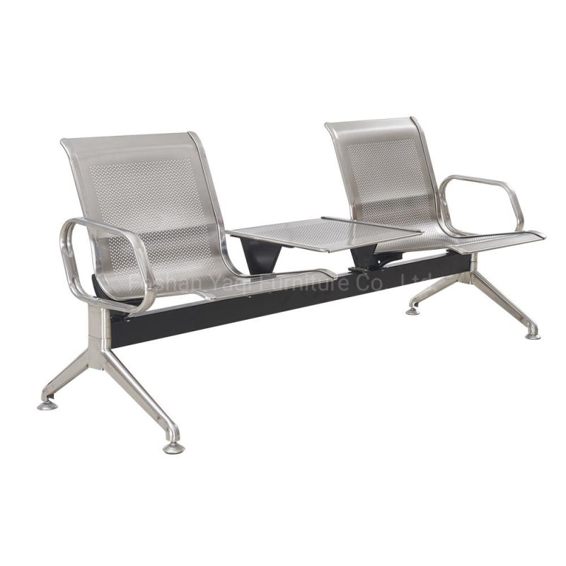 Stainless Steel Waiting Chair, Public Chair with Tea Table (YA-80)