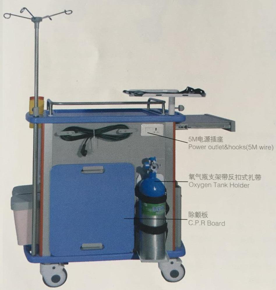 ABS Medical Emergency Cart Crash Cart Medical Cart Hospital Cart Dressing Cart