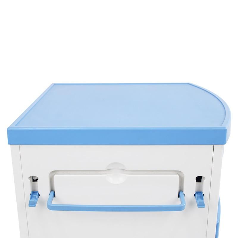 HS5403  Medical ABS Bedside Cabinet with Casters for Hospital Storage with Castors