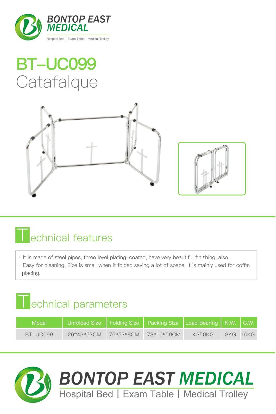 Steel Pipes Catafalque Transport Coffin Trolley Equipment Folding Catafalque