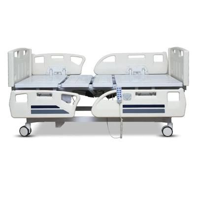 Height Adjustable Own Control Panel Durable Intensive Care China Metal Frame Hospital ICU Bed