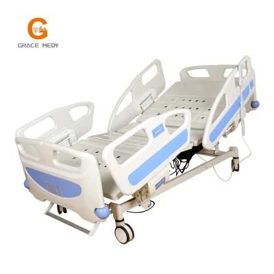 Five 5 Function Electric Hospital Bed Nursing Care Equipment Medical Furniture Clinic ICU Patient Bed