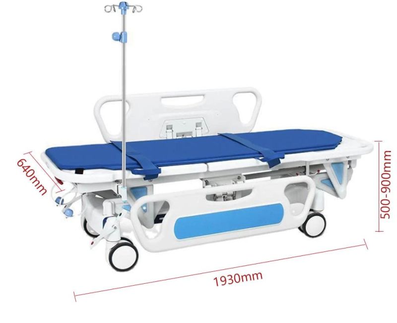 Hospital Furniture Hydraulic Emergency Transfer Trolley