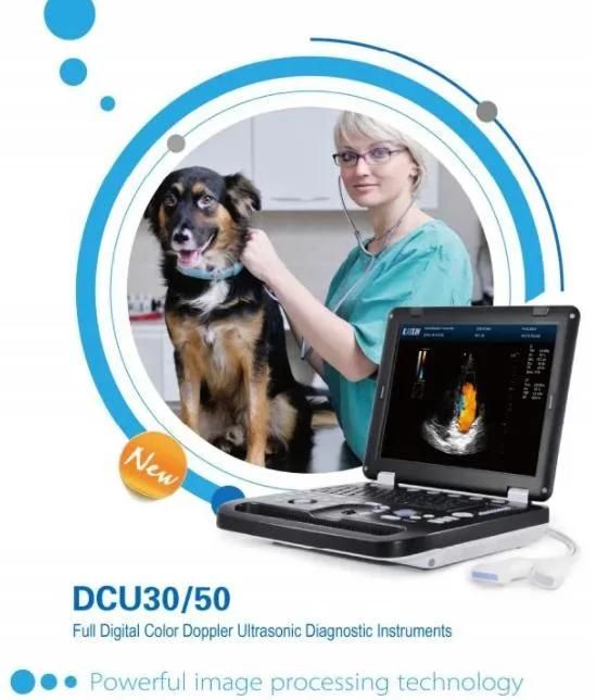 Vet Laptops Ultrasound Scanner Dcu50 Portable Ultrasound Scanner for Vet Moniter Factory Price Hospital Medical Equipment Animal Handheld Vet Color Doppler Port