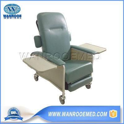 Bhc301 Hospital Medical Accompany Recliner Adjustable Patient Attendant Chair with Side Panel