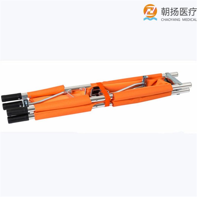 Hot Sale Medical Patient Transfer Trolley Emergency Aluminum Alloy Foldable Stretcher Cy-F601