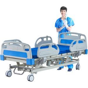 Hospital Bed 5 Functions with Wheels for ICU Patients China Manufacturer