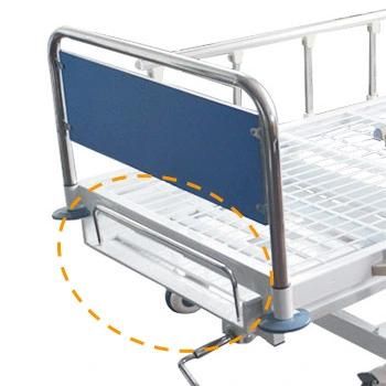 HS5147 Hospital Furniture Manual Grid Medical Nursing Bed with Beddings Tray