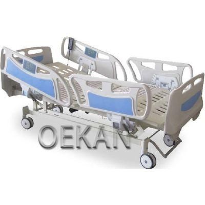 Oekan Hospital Use Furniture Hospital ICU Ward Room Electric 5 Function Patient Bed Medical Folding Adjustable Nursing Bed