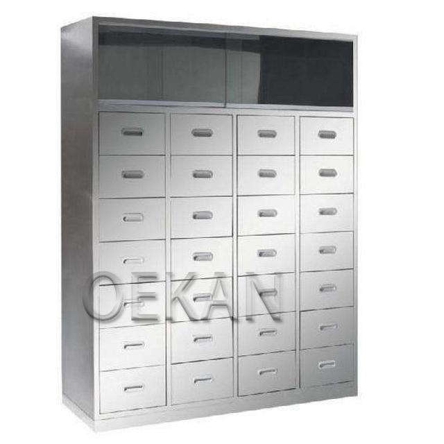 Oekan Hospital Hospital Medicine Storage Cabinet Stainless Steel Pharmacy Cabinets with Multi-Drawers