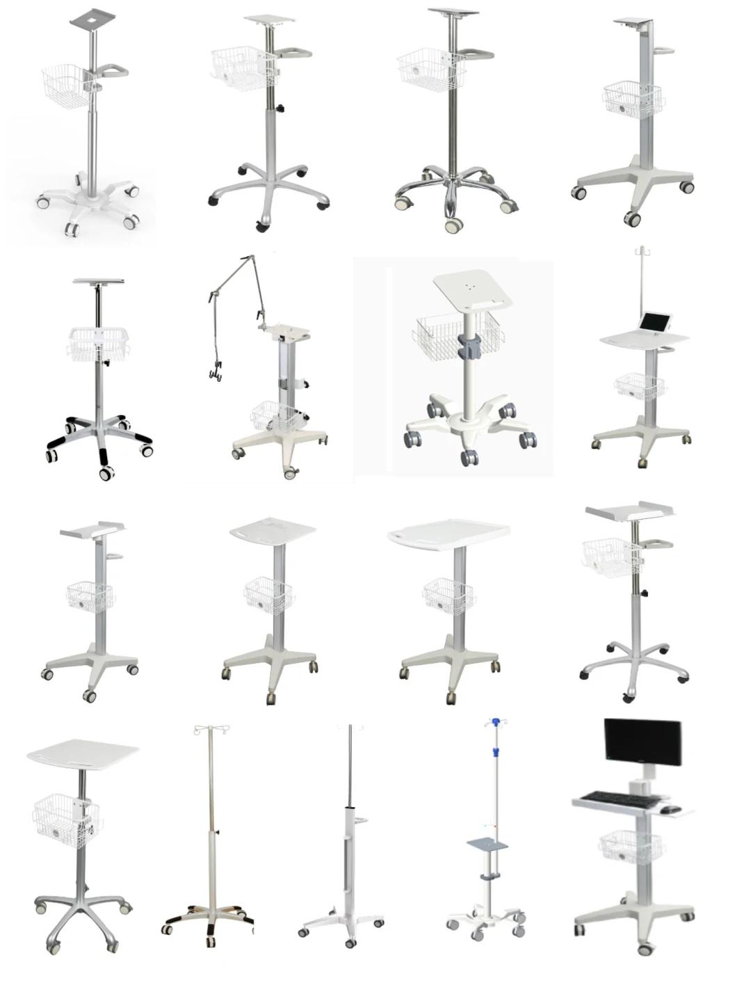 Custom Hospital Telemedicine Computer/Laptop/Tablet/Ultrasound/ECG/Ventilator/Patient Monitor/Syringe Pump/Infusion Pump Mobile Medical Trolley/Roll Stand/Carts