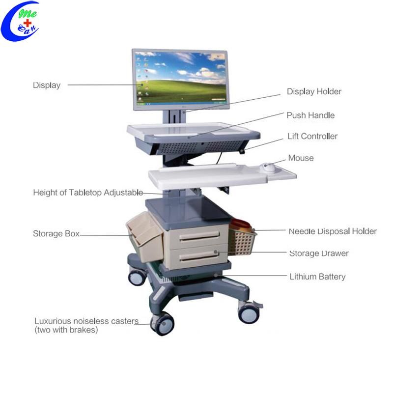 Hospital Emergency Trolley Equipment Medical Workstaton Trolley