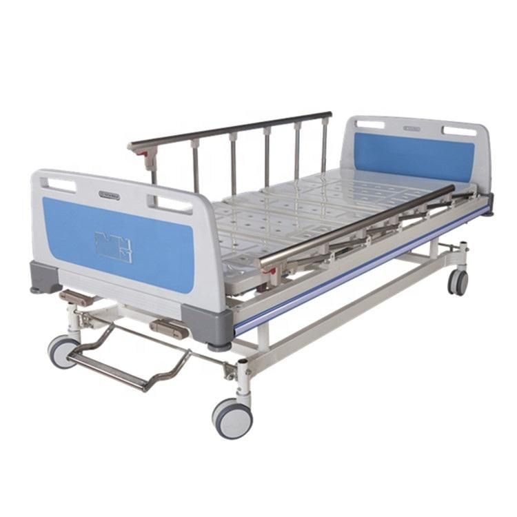 Hopsital Equipment ABS Hanging Head Strip Style Double Shake Bed Manual Clinic Patient Bed Two Functions Hospital Beds